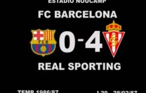 F.C. Barcelona 0 – R. Sporting de Gijón 4