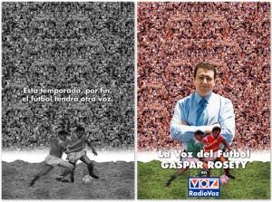 Cartel promocional de Radio Voz.